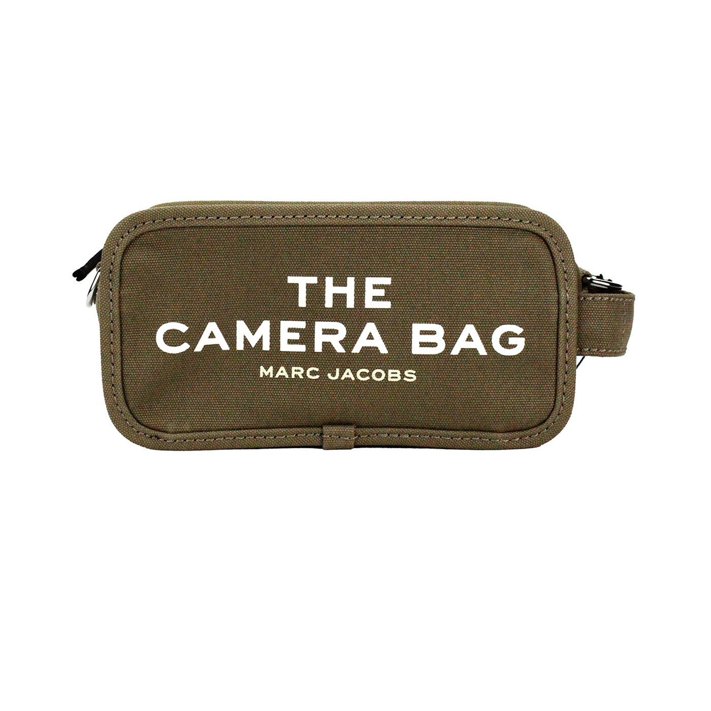 Small Travel Crossbody Camera Handbag by Marc Jacobs for women in cotton polyester canvas black, green & silver features a refined silhouette, showcasing a secure zipper, organized , and versatile crossbody-strap & adjustable-strap for a refined finish.