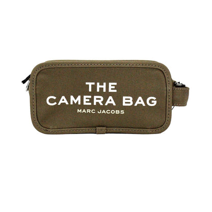 Small Travel Crossbody Camera Handbag by Marc Jacobs for women in cotton polyester canvas black, green & silver features a refined silhouette, showcasing a secure zipper, organized , and versatile crossbody-strap & adjustable-strap for a refined finish.