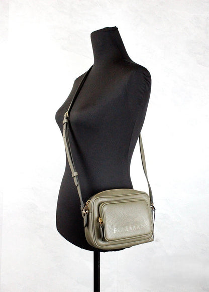 Small Crossbody Camera Handbag by Burberry for women in nylon & leather gold & green features an multi-faceted design with a secure zipper, ample , and versatile crossbody-strap & adjustable-strap for a multi-faceted finish.