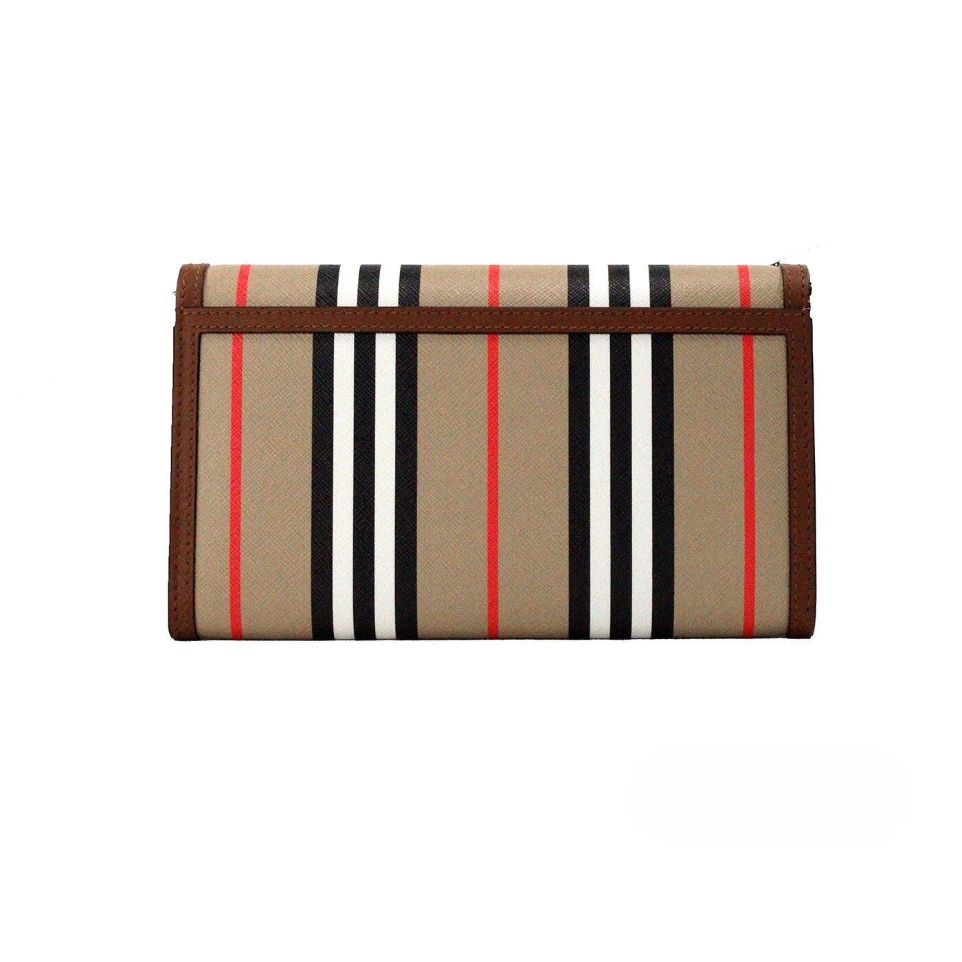 Medium Crossbody Travel Handbag by Burberry for women in canvas beige, gold, tan, patterned & striped features an versatile silhouette, showcasing a secure snap and versatile with versatile crossbody-strap & adjustable-strap for a versatile finish.