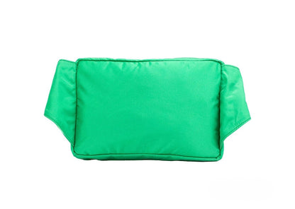 Small Travel Crossbody Fanny Pack Belt Bag by Versace for women in nylon black & green features an globetrotter chic Medusa Nylon Small Travel Crossbody Fanny Pack Belt Bag design with a secure zipper, ample , and versatile crossbody-strap, adjustable-strap & belt-strap for a globetrotter chic look.