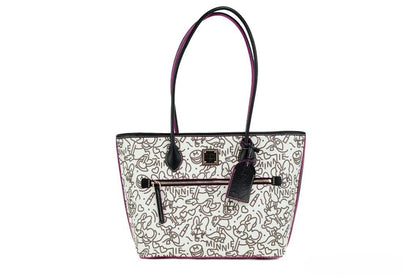 Medium Travel Tote Handbag by Dooney & Bourke for women in cotton polyester canvas gold features an refined silhouette, showcasing a secure zipper & clip, ample , and versatile handle for a sophisticated refined aesthetic.