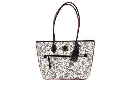 Medium Travel Tote Handbag by Dooney & Bourke for women in cotton polyester canvas gold features an refined silhouette, showcasing a secure zipper & clip, ample , and versatile handle for a sophisticated refined aesthetic.