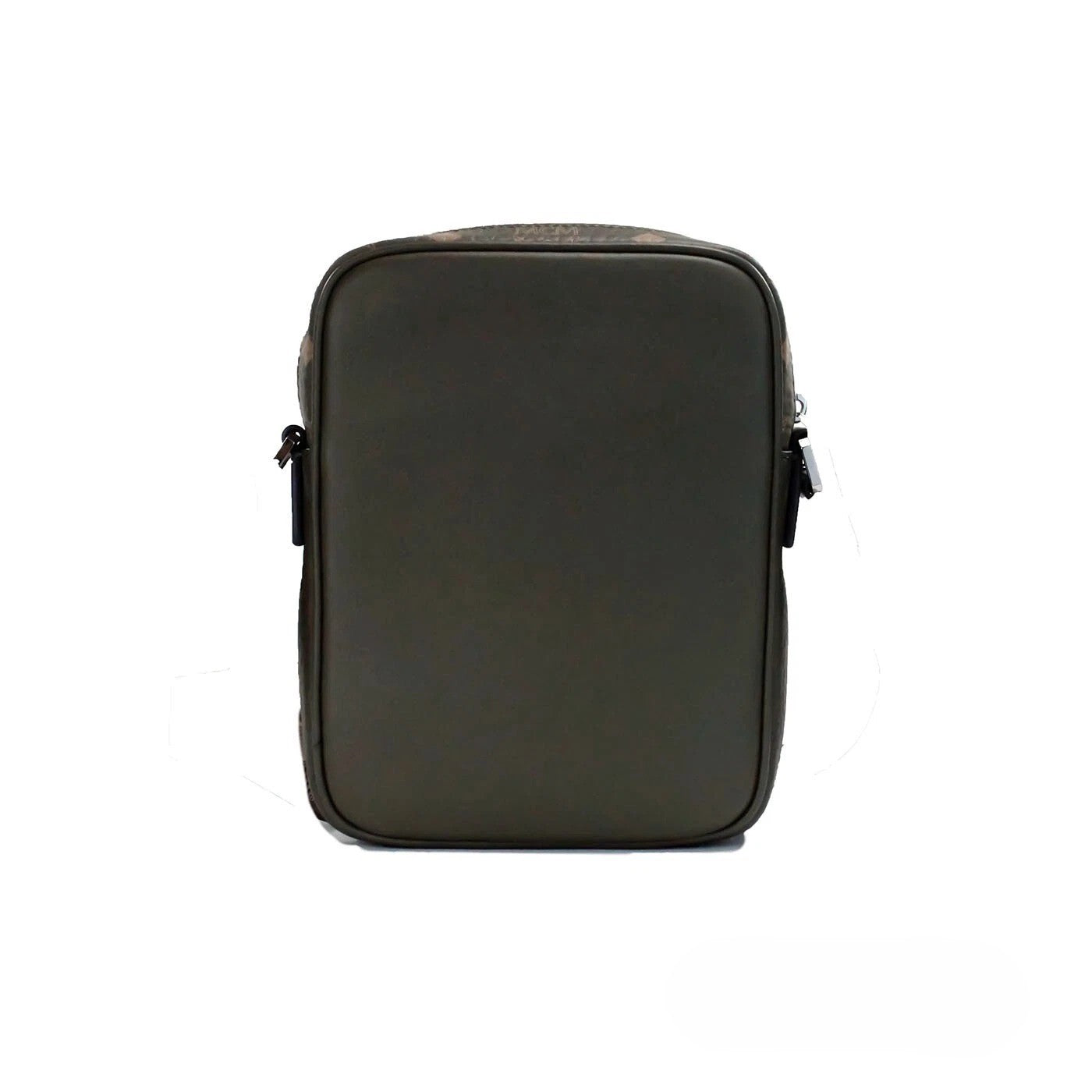 Small Crossbody Camera Handbag by MCM for women in leather green, silver & patterned features an versatile silhouette, showcasing a secure zipper and versatile with versatile crossbody-strap & adjustable-strap for a versatile finish.