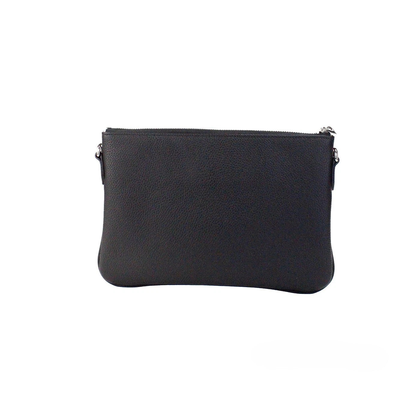 Small Crossbody Pouch Handbag by Burberry for women in leather black, silver & monogram features a transformative elegance silhouette, showcasing a secure zipper, organized cardholder, and versatile crossbody-strap, adjustable-strap & detachable-strap for a transformative elegance look.