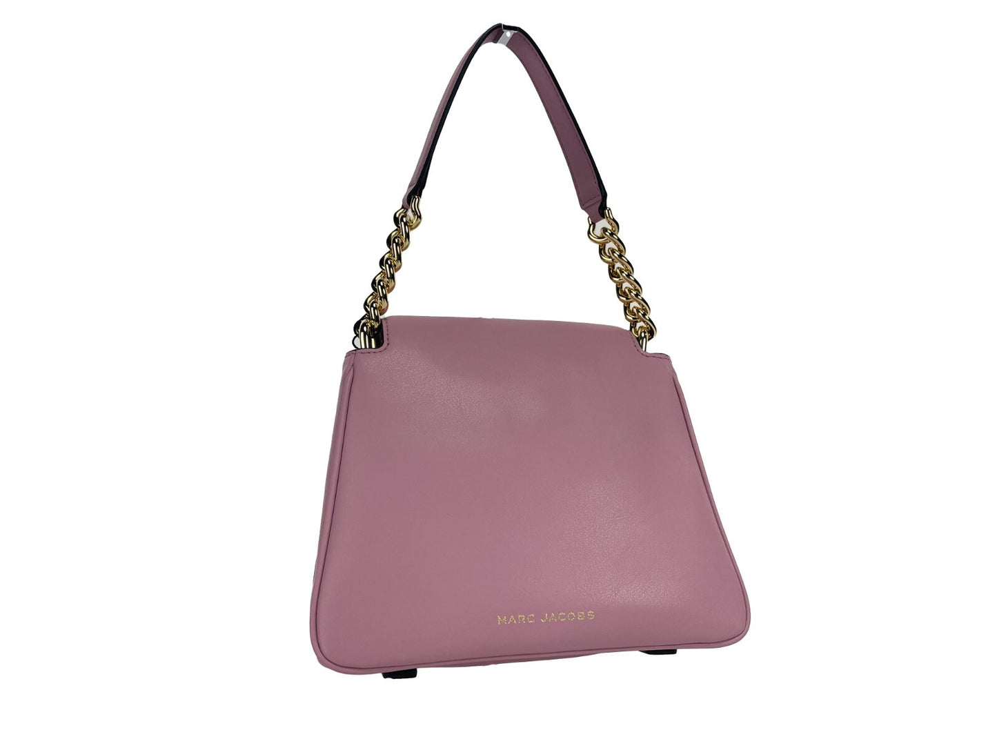 Mini Crossbody Travel Satchel Handbag by Marc Jacobs for women in leather gold & purple features a transformative elegance silhouette, showcasing a secure magnetic, organized cardholder, and versatile crossbody-strap, handle, adjustable-strap & detachable-strap for a transformative elegance look.