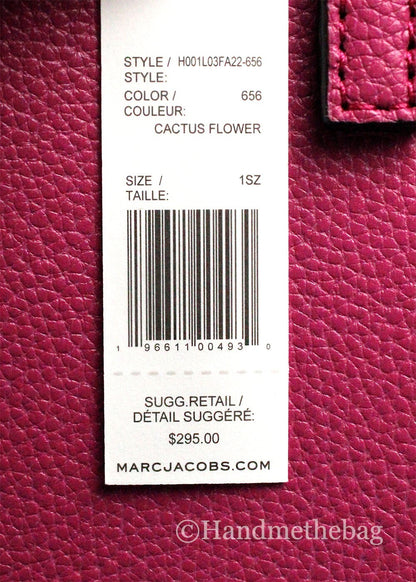 Micro Crossbody Travel Tote Handbag by Marc Jacobs for women in pebbled leather pink & silver showcases a versatile sophistication silhouette, featuring a secure , versatile sophistication , and versatile crossbody-strap, adjustable-strap, detachable-strap & handle for a versatile sophistication finish.