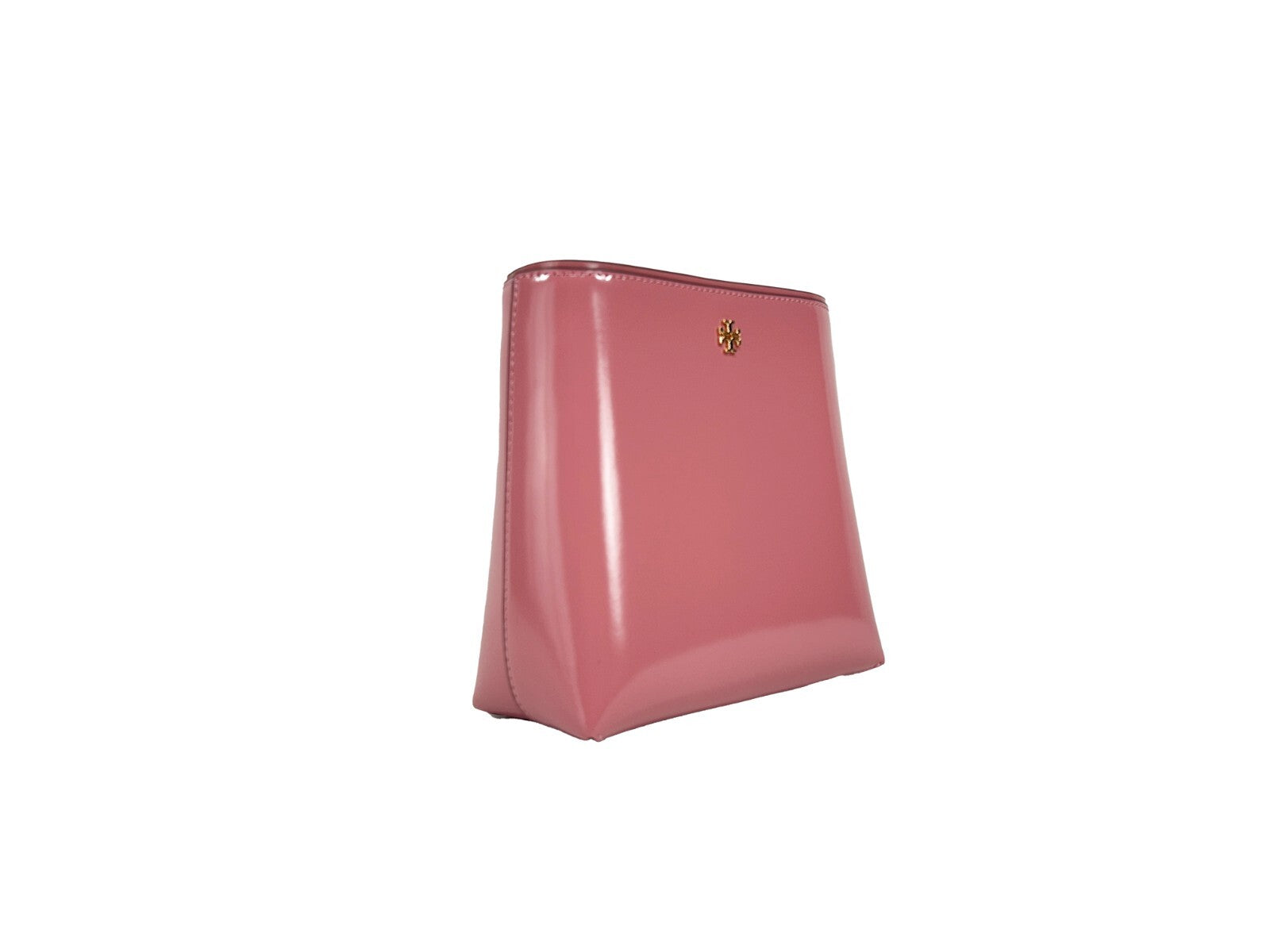 Small Travel Bucket Handbag by Tory Burch for women in raffia & leather gold & pink features a effortlessly chic silhouette, showcasing a secure snap with ample and versatile handle for a effortlessly chic finish.