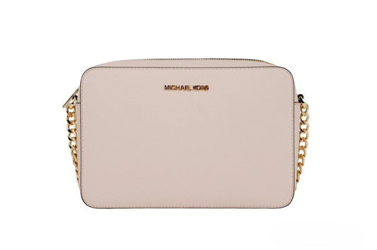 Large East West Travel Crossbody Handbag by Michael Kors for women in leather & rubber gold features an versatile silhouette, showcasing a secure zipper and versatile with versatile crossbody-strap & adjustable-strap for a versatile finish.