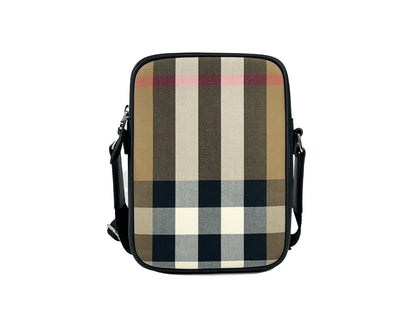 Crossbody Handbag by Burberry for women in canvas silver features a multifaceted silhouette, showcasing a secure and multifaceted with versatile crossbody-strap & adjustable-strap for multifaceted style.