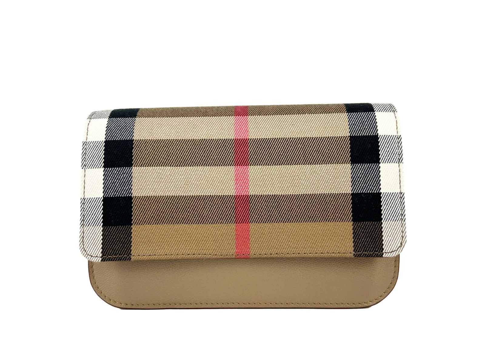 Small Crossbody Handbag by Burberry for women in canvas beige & gold features a transformative elegance silhouette, showcasing a secure , organized , and versatile crossbody-strap & adjustable-strap for a transformative elegance look.