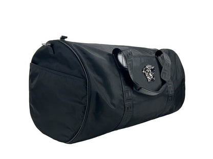 Large Duffel Bag by Versace for women in nylon black & silver presents a refined silhouette from the Medusa Nylon Large Duffel Bag collection, featuring a refined zipper, ample , and versatile .