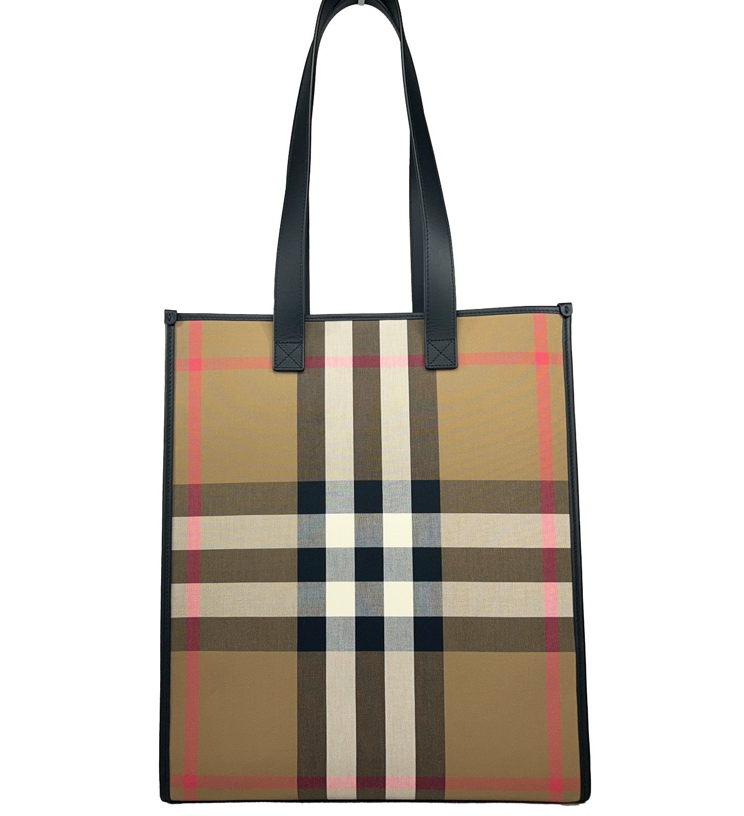 Medium Tote Bag by Burberry for women in canvas silver & print features a jet-set Canvas Medium Tote Bag design, complete with a secure snap & button, ample , and versatile for a jet-set look.