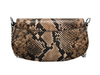 Small Crossbody Messenger Handbag by Michael Kors for women in leather silver features an refined silhouette, showcasing a secure , ample , and versatile crossbody-strap & adjustable-strap for a sophisticated refined aesthetic.
