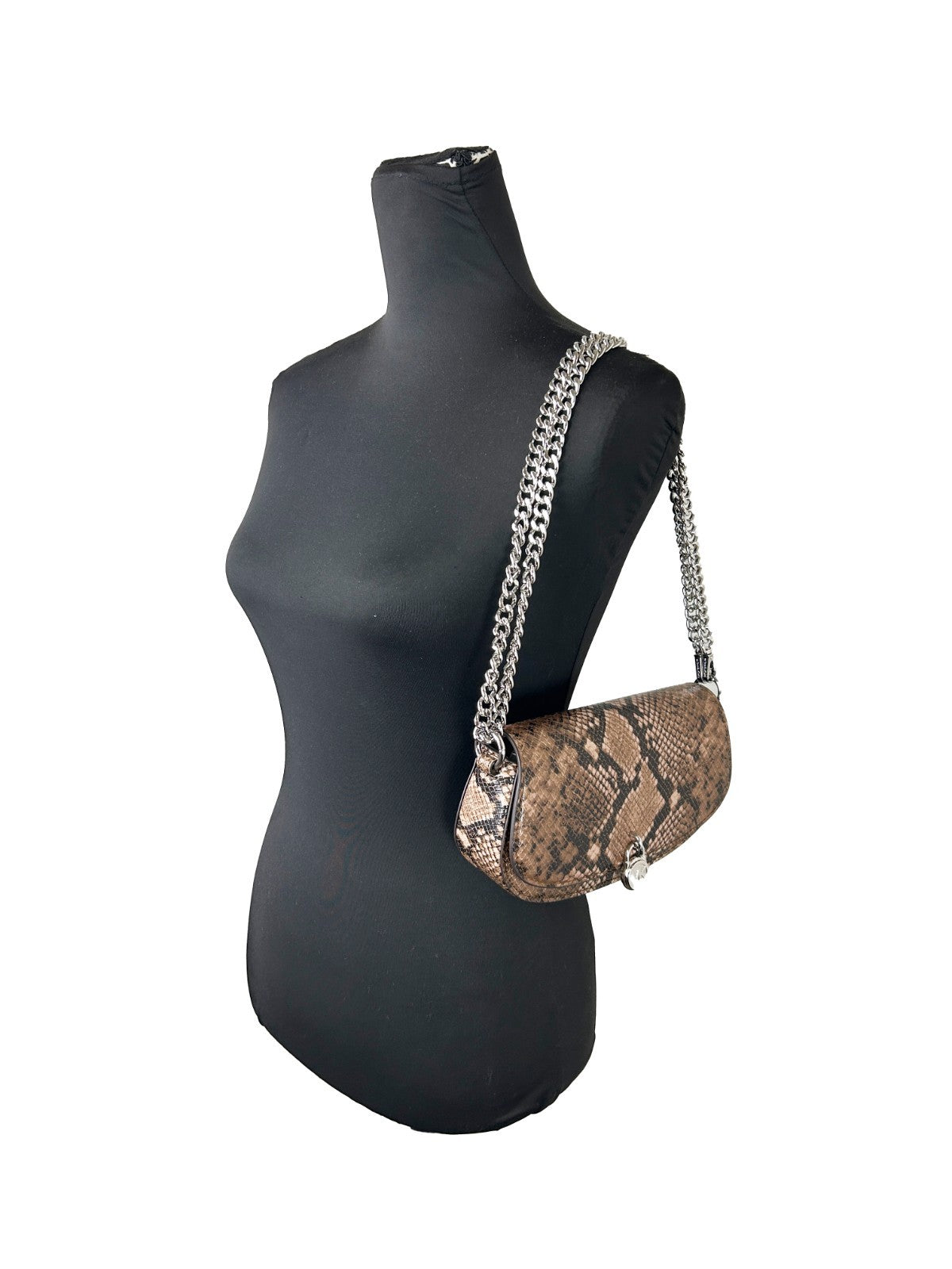 Small Crossbody Messenger Handbag by Michael Kors for women in leather silver features a signature silhouette, showcasing a secure and signature with versatile crossbody-strap & adjustable-strap for a sophisticated look.