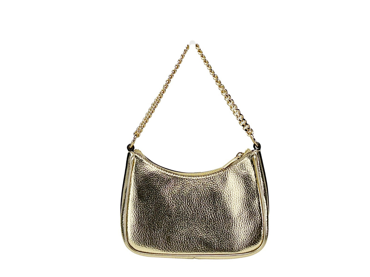 Small Crossbody Travel Handbag by Michael Kors for women in lurex & polyester gold features a versatile chic silhouette, meticulously detailed with a secure zipper, ample , and versatile crossbody-strap, adjustable-strap, detachable-strap & handle.