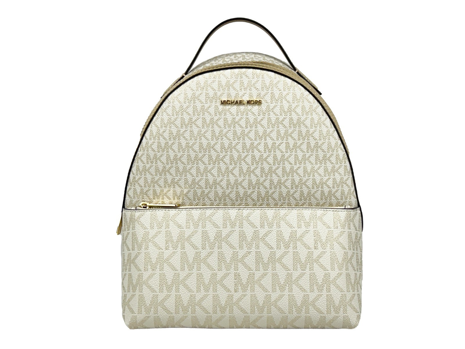 Medium Backpack by Michael Kors for women in faux leather & canvas gold, signature-print & print features an stately silhouette from the Sheila Faux Leather & Canvas Medium Backpack range, with a secure zipper, ample , and versatile backpack-strap & handle.