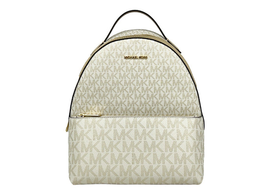 Medium Backpack by Michael Kors for women in faux leather & canvas gold, signature-print & print features an stately silhouette from the Sheila Faux Leather & Canvas Medium Backpack range, with a secure zipper, ample , and versatile backpack-strap & handle.