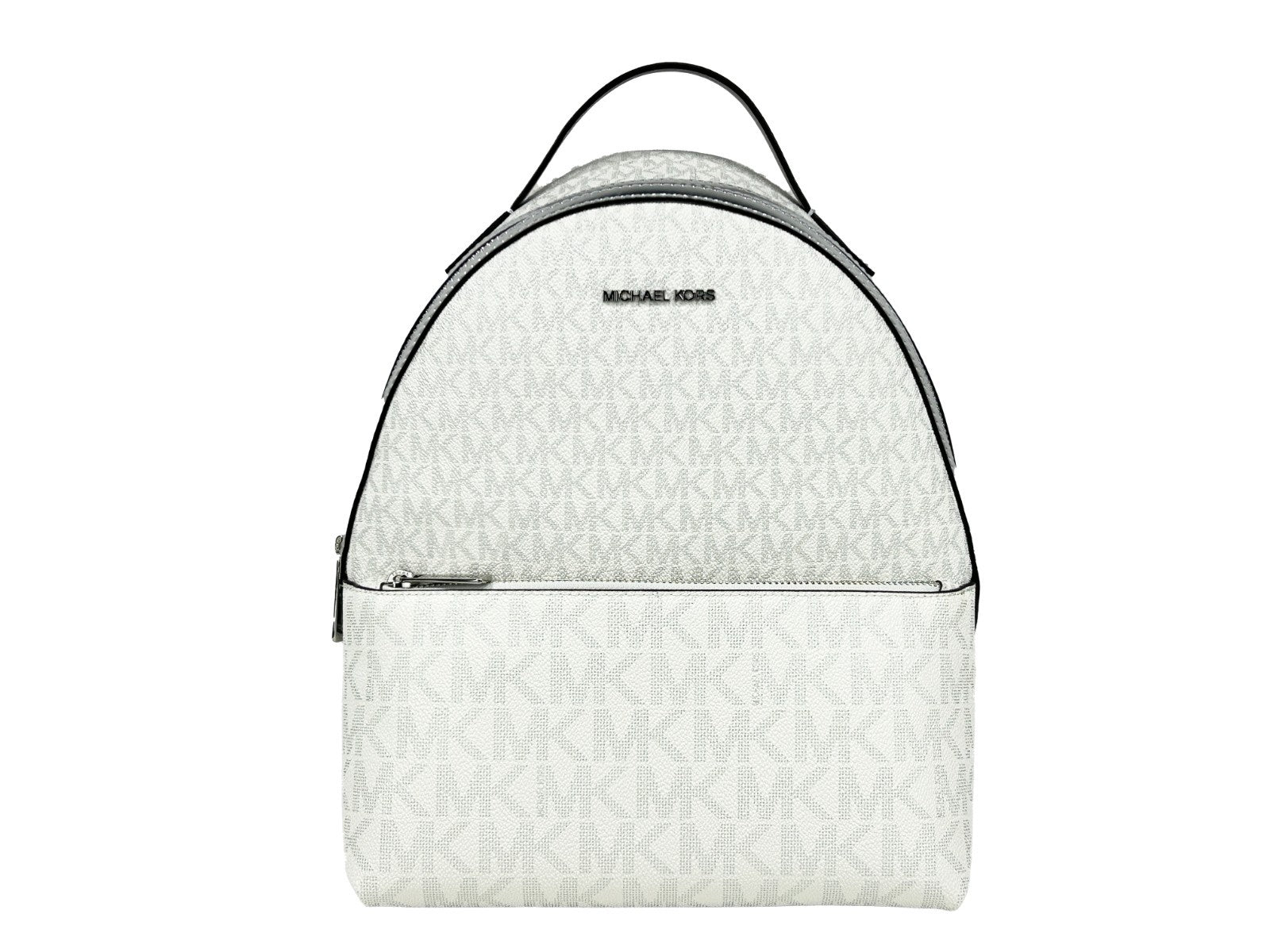 Medium Backpack by Michael Kors for women in coated canvas silver, signature & print features a stately Sheila Coated Canvas Medium Backpack design, showcasing a secure zipper, ample , and versatile backpack-strap & handle for a stately finish.