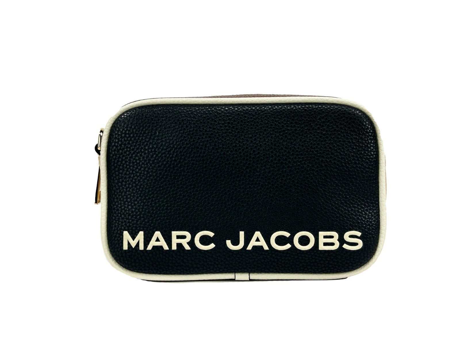 Crossbody Camera Handbag by Marc Jacobs for women in lana wool & denim black & gold features an multi-faceted design with a secure zipper, ample cardholder, and versatile crossbody-strap, adjustable-strap & detachable-strap for a multi-faceted finish.