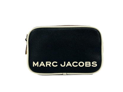 Crossbody Camera Handbag by Marc Jacobs for women in lana wool & denim black & gold features an multi-faceted design with a secure zipper, ample cardholder, and versatile crossbody-strap, adjustable-strap & detachable-strap for a multi-faceted finish.
