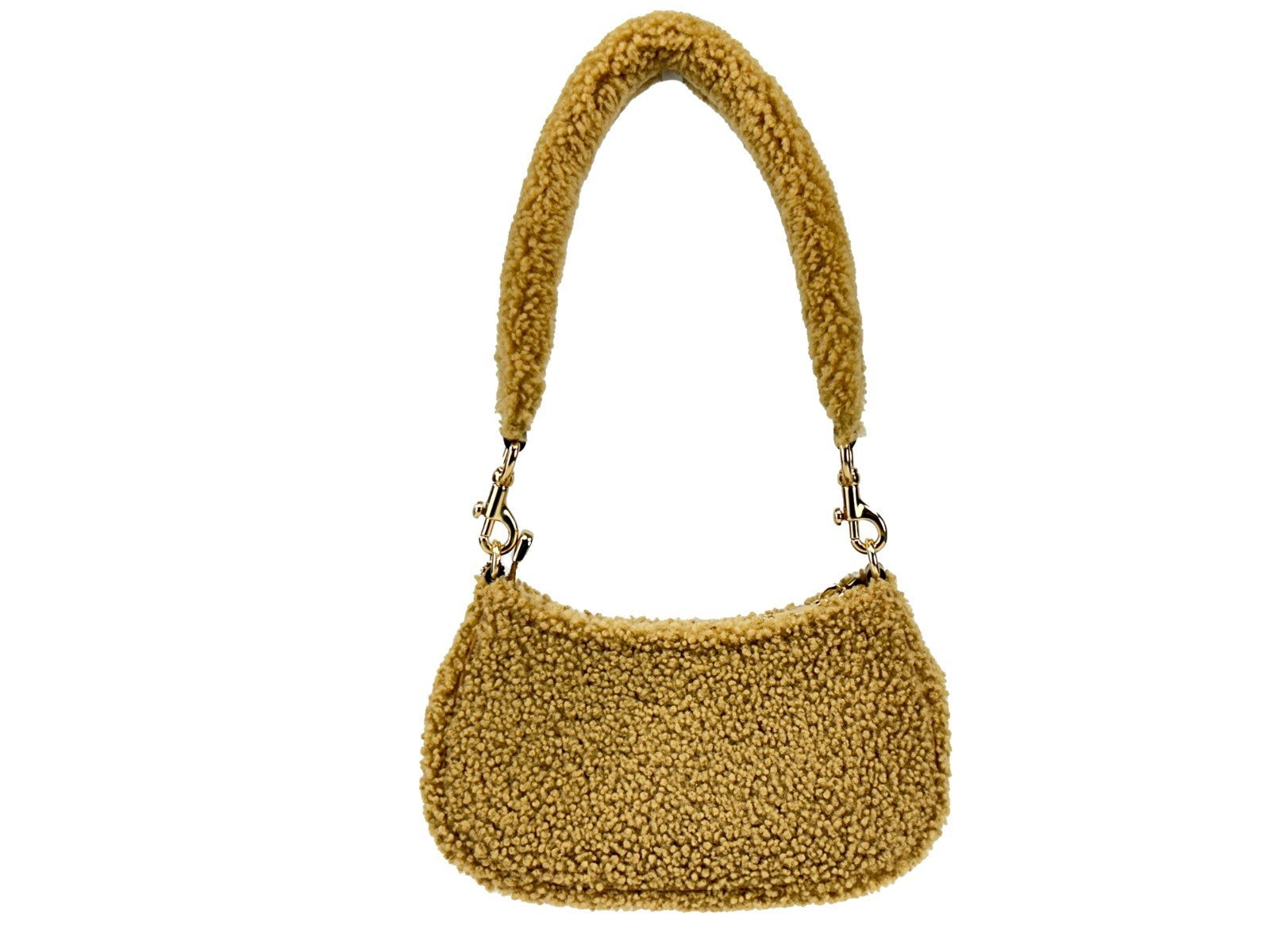 Mini Crossbody Handbag by COACH for women in fur gold & natural showcases a versatile sophistication silhouette, featuring a secure zipper, versatile sophistication , and versatile crossbody-strap for a versatile sophistication finish.