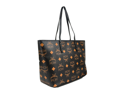 Tote Bag by MCM for women in leather black, silver, signature-print & print showcases a statuesque Aren Leather Tote Bag design, featuring a secure , ample , and versatile for a statuesque finish.