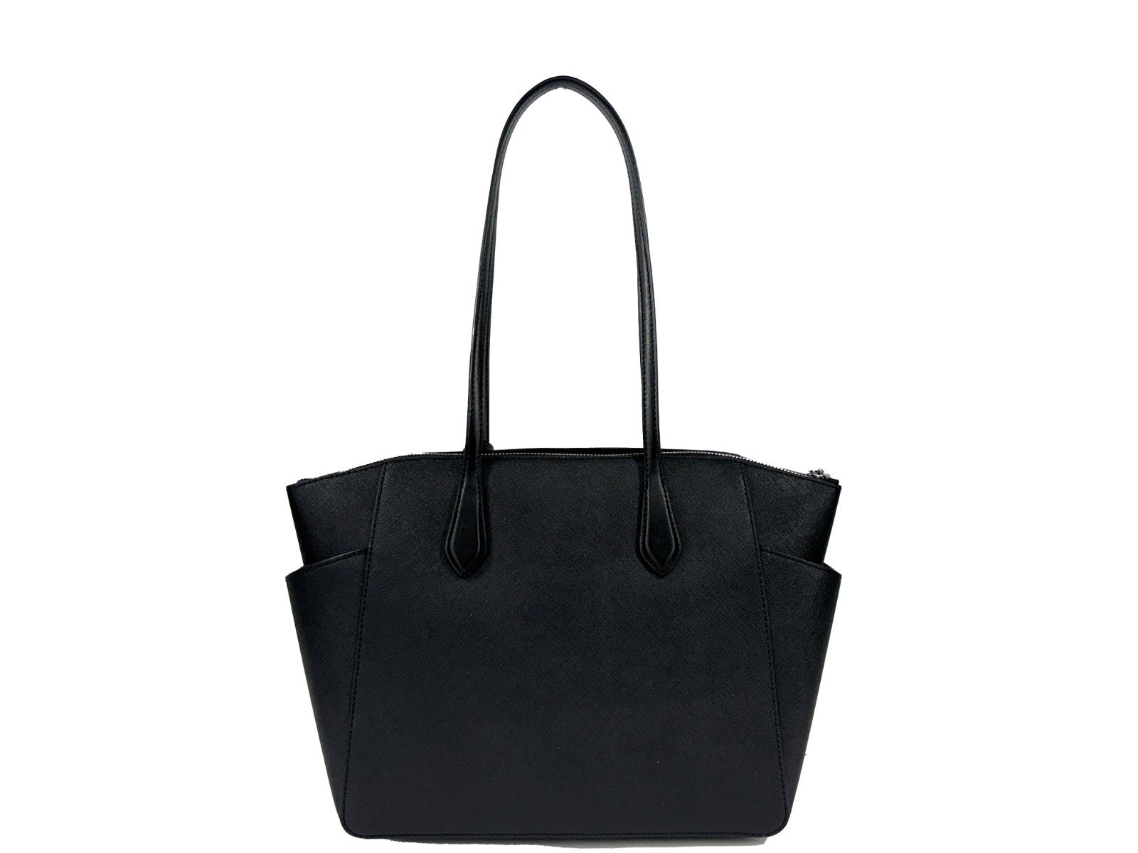 Medium Tote Bag by Michael Kors for women in synthetic polyurethane leather black, silver & signature features a jet-set sophisticated Marilyn Synthetic Polyurethane Leather Medium Tote Bag design with a secure zipper, ample , and versatile for a jet-set sophisticated finish.