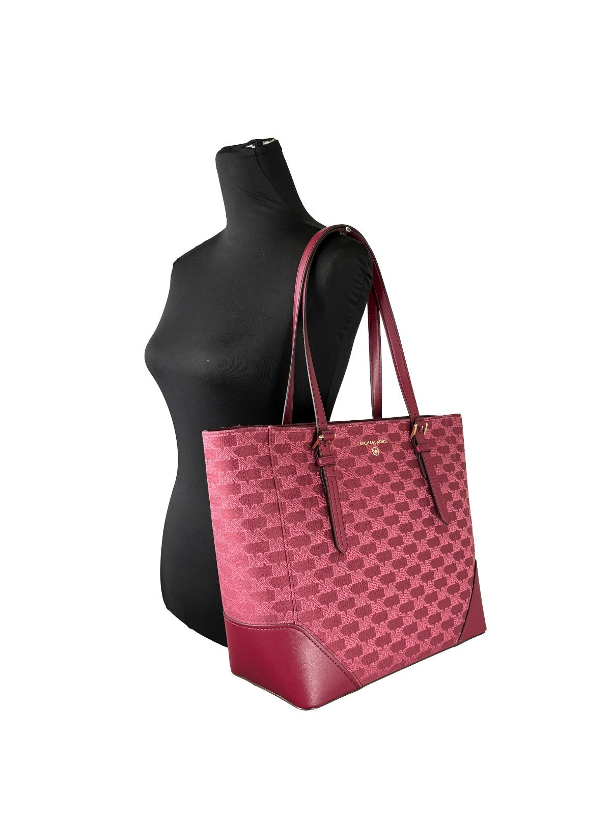 Large Tote Bag by Michael Kors for women in canvas gold & signature features an jet-set Aria Canvas Large Tote Bag design with a secure , ample , and versatile for an jet-set finish.