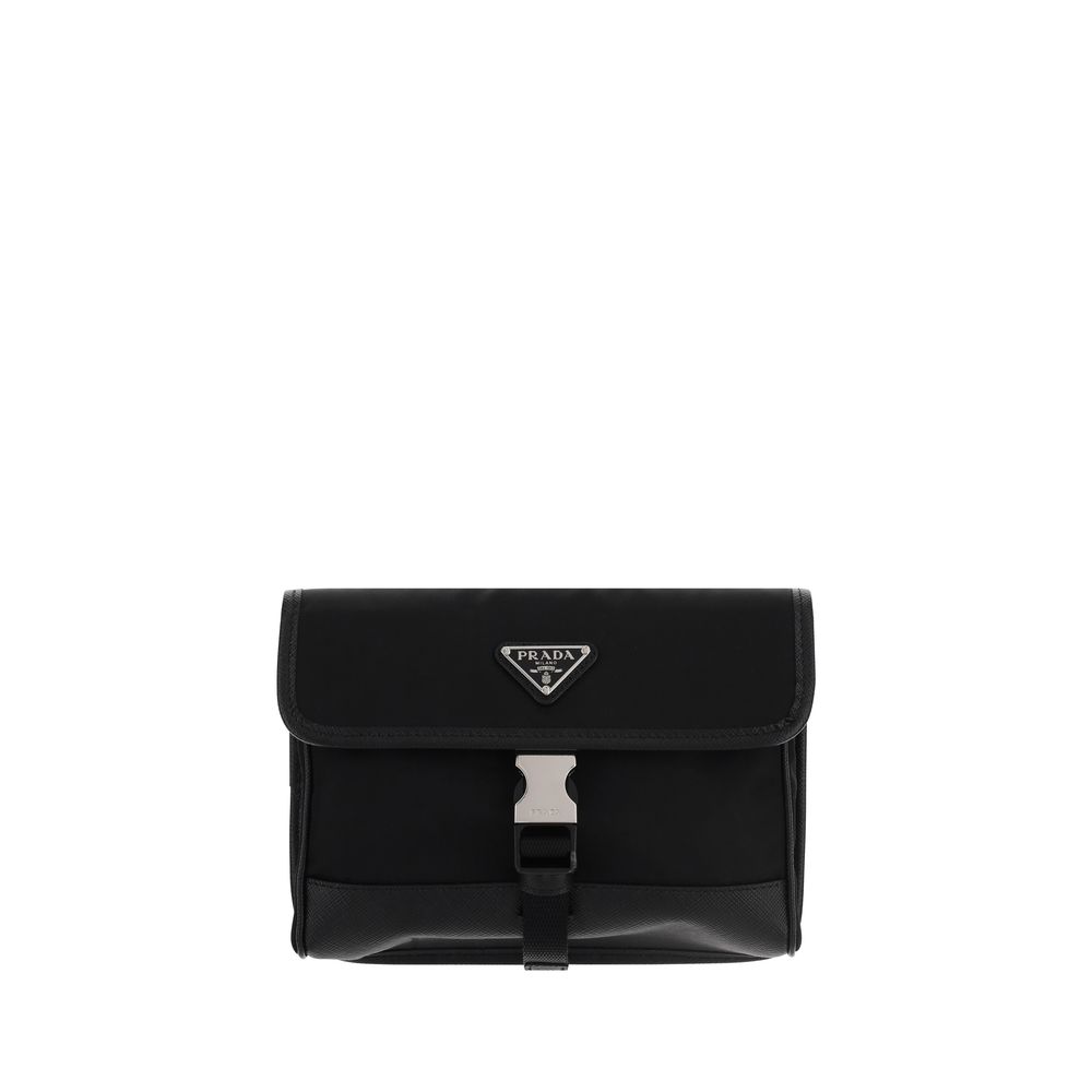 Mobile Phone Case by Prada for men in cotton polyester black & signature showcases a refined silhouette as part of the Nylon Mobile Phone Case collection, blending premium utility with a sleek finish.