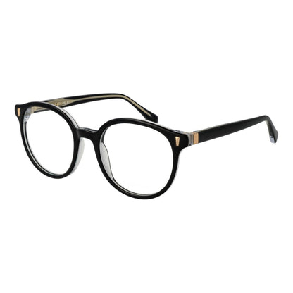 Eyeglasses Frames by Sandro for women in acetate black showcases a reflective silhouette, artfully incorporating a sophisticated black coloured frame with a distinct full-frame frame design.