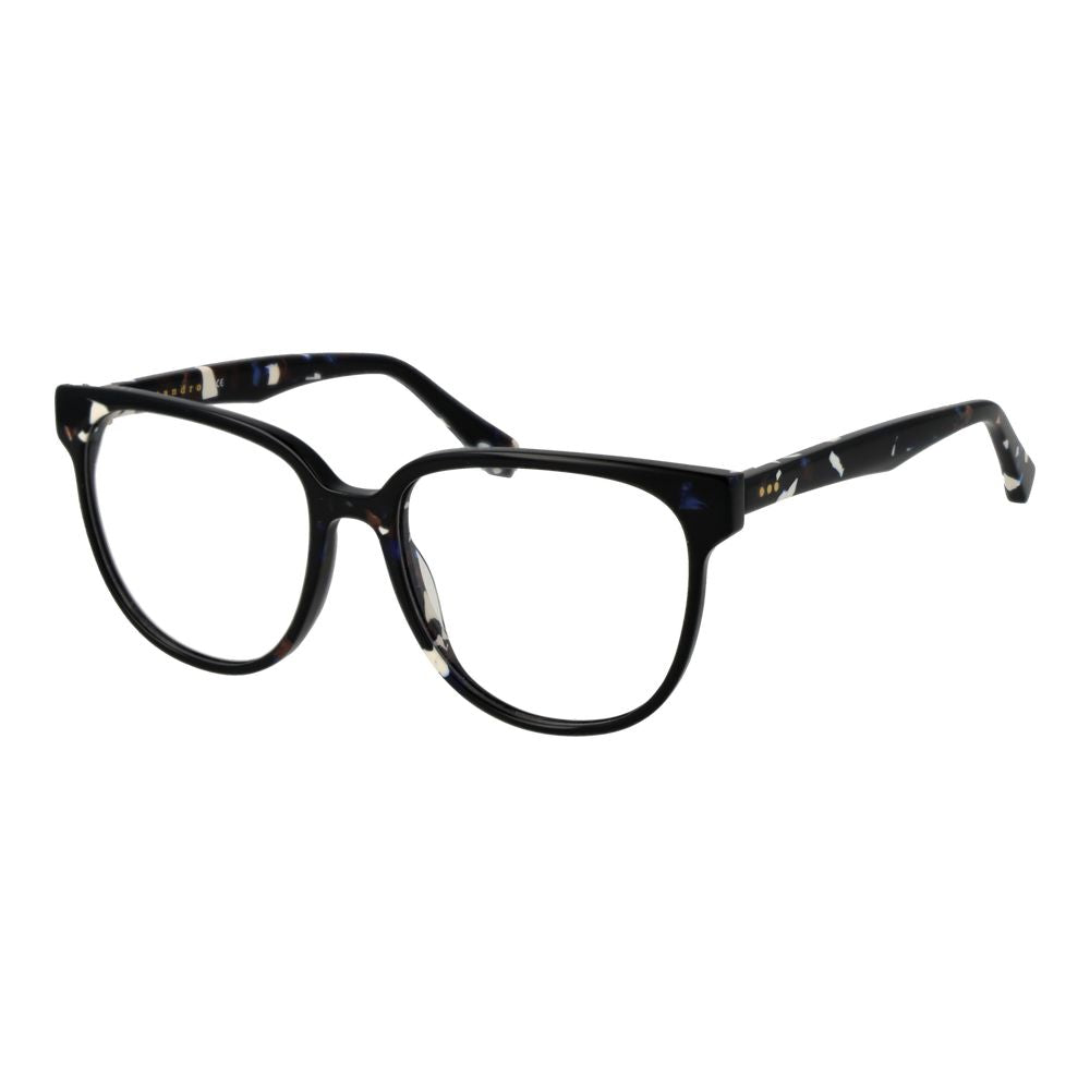 Eyeglasses Frames by Sandro for women in acetate and black showcases a refined silhouette, detailed with a black coloured frame finish and a sophisticated full-frame frame design.