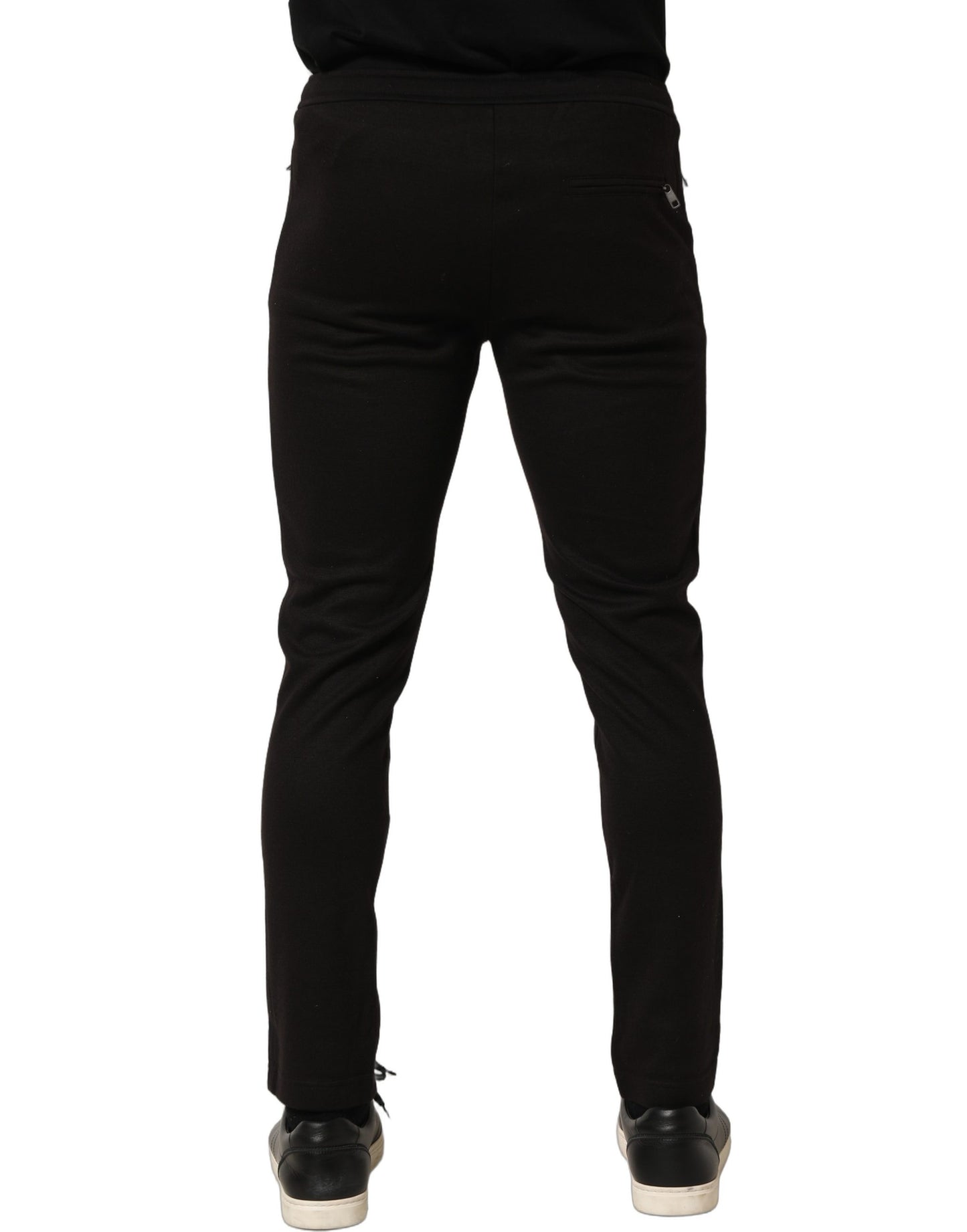 Dolce & Gabbana Black Wool Jogger Men Sweatpants Trouser Pants
