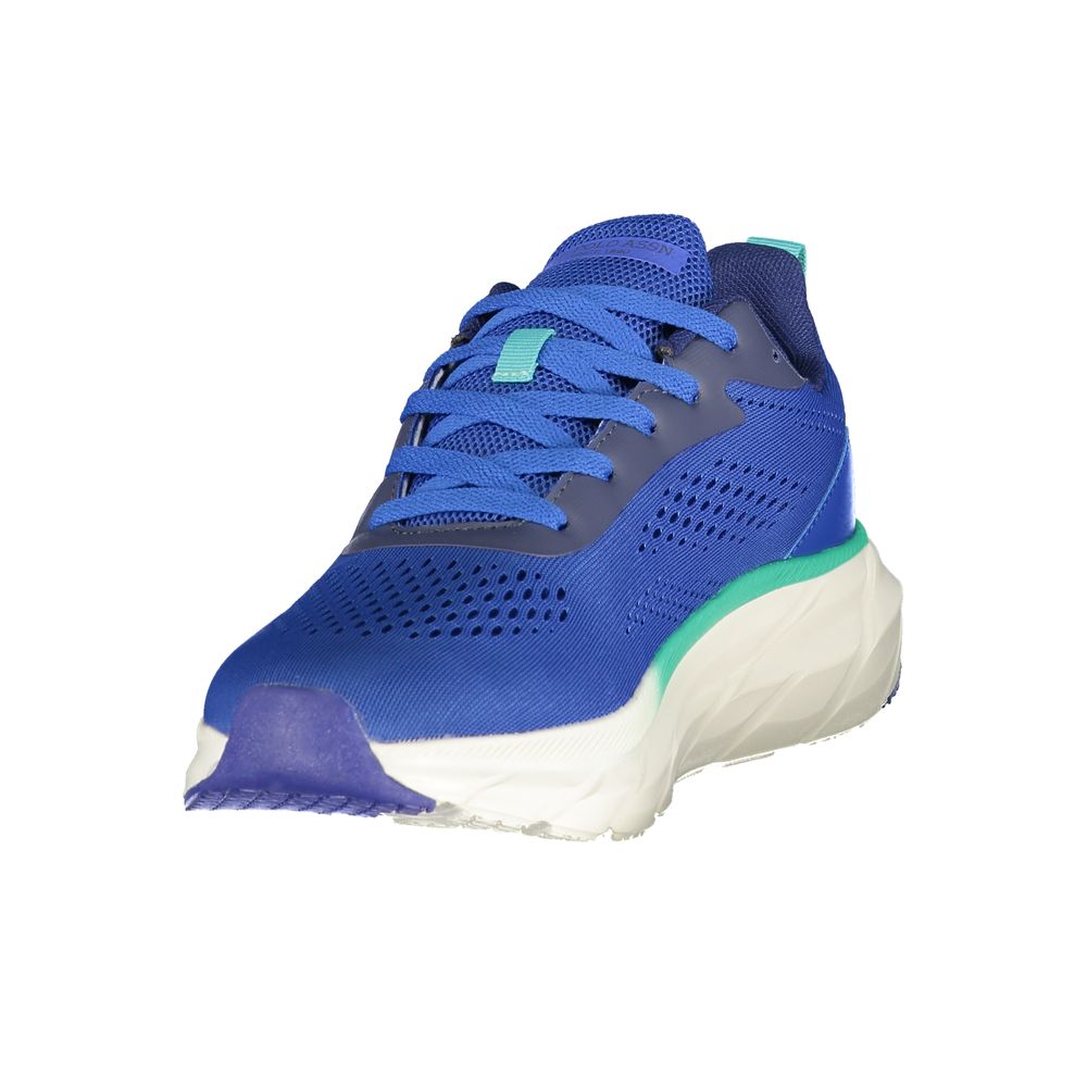 Athletic Sneakers by U.S. POLO ASSN. for men in polyester & polyurethane blue, green & white features an stately silhouette, showcasing the signature athletic style of the Men's Athletic Polyester & Polyurethane Sneakers collection with a truly stately finish.