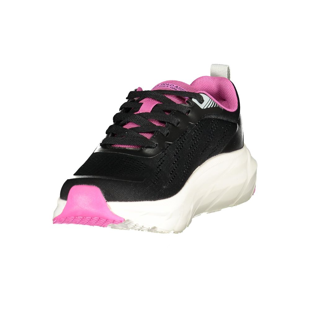 Athletic Sneakers U.S. POLO ASSN. women polyester & polyurethane black & fuchsia featuring a avant-garde Women's Athletic Polyester & Polyurethane Sneakers design with a avant-garde athletic style for a refined finish.