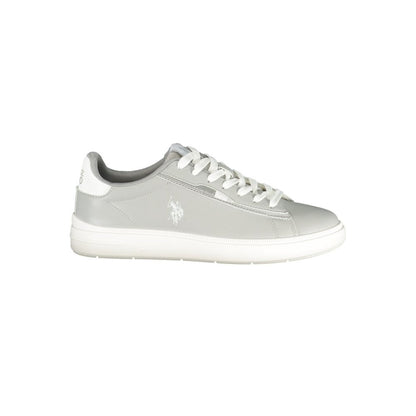 Athletic Sneakers by U.S. POLO ASSN. for men in polyester & polyurethane gray, white & print showcases an impeccable silhouette, defined by an impeccable athletic style design that perfectly captures the essence of the Essence Men's Athletic Polyester & Polyurethane Sneakers.