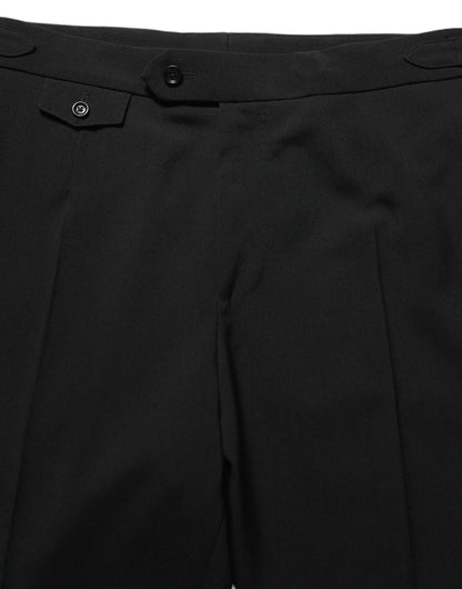 Dolce & Gabbana Black Tapered Leg Men Dress Trouser Pants