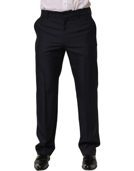 Trousers by Dolce & Gabbana for men in mohair & wool black features a tailored silhouette with a tailored tapered-leg, defined by its long and a sophisticated .