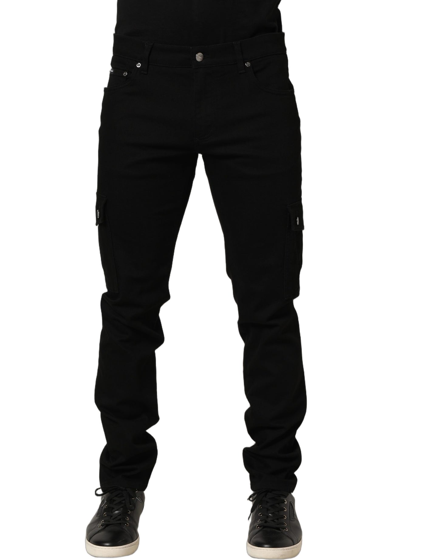 Dolce & Gabbana Black Cotton Stretch Skinny Men Denim Jeans
