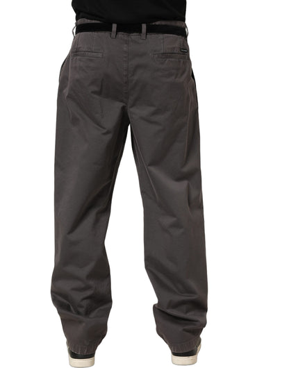Dolce & Gabbana Dark Gray MidWaist Straight Men Trouser Pants