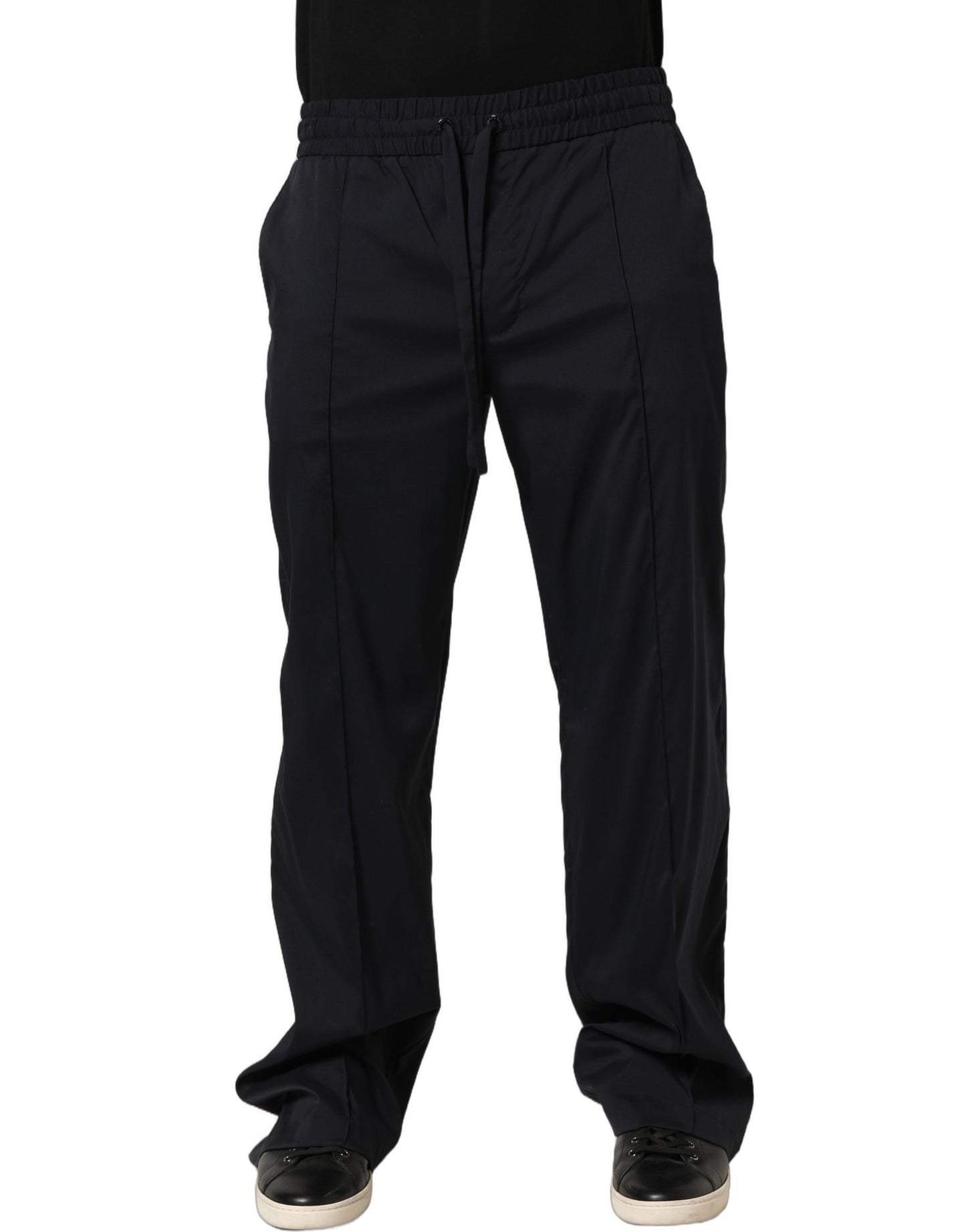 Dolce & Gabbana Black Nylon Straight Jogger Sweatpants Pants