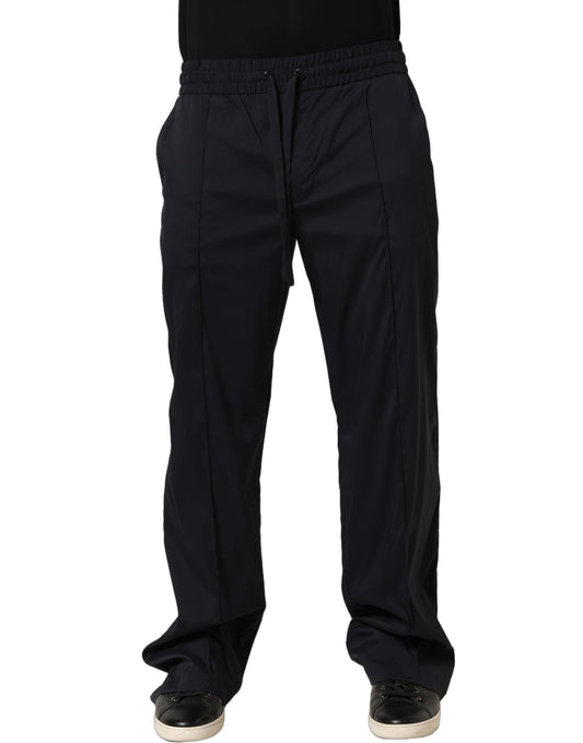 Jogger Sweatpants by Dolce & Gabbana for men in stretch nylon black & signature features a versatile silhouette, integrating performance with a versatile straight, long, and comfortable .