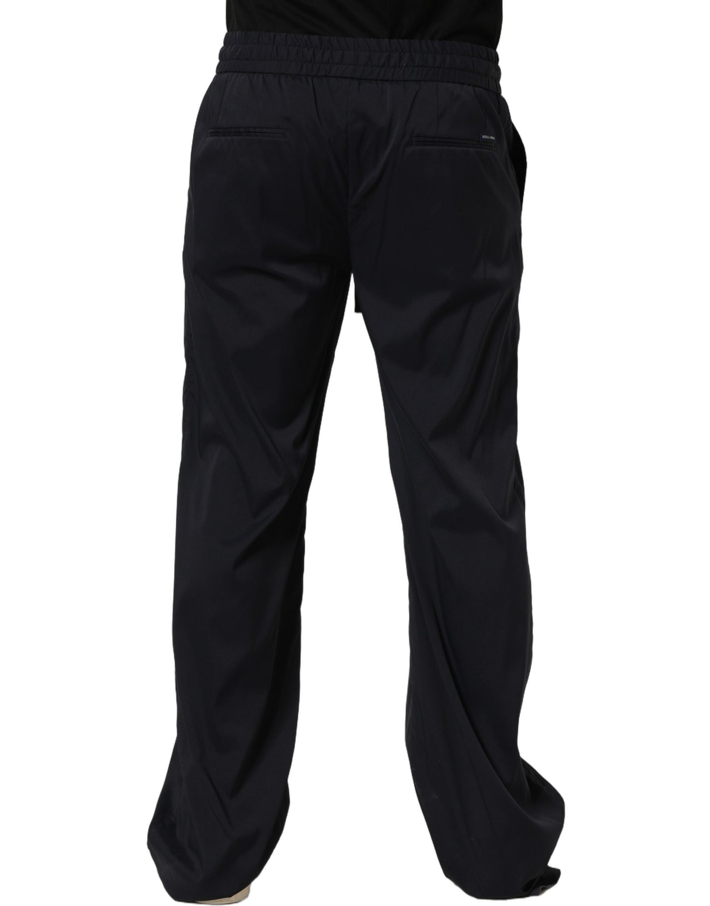 Dolce & Gabbana Black Nylon Straight Jogger Sweatpants Pants