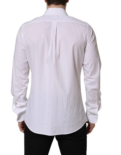 Dolce & Gabbana White MARTINI Long Sleeves Men Dress Shirt