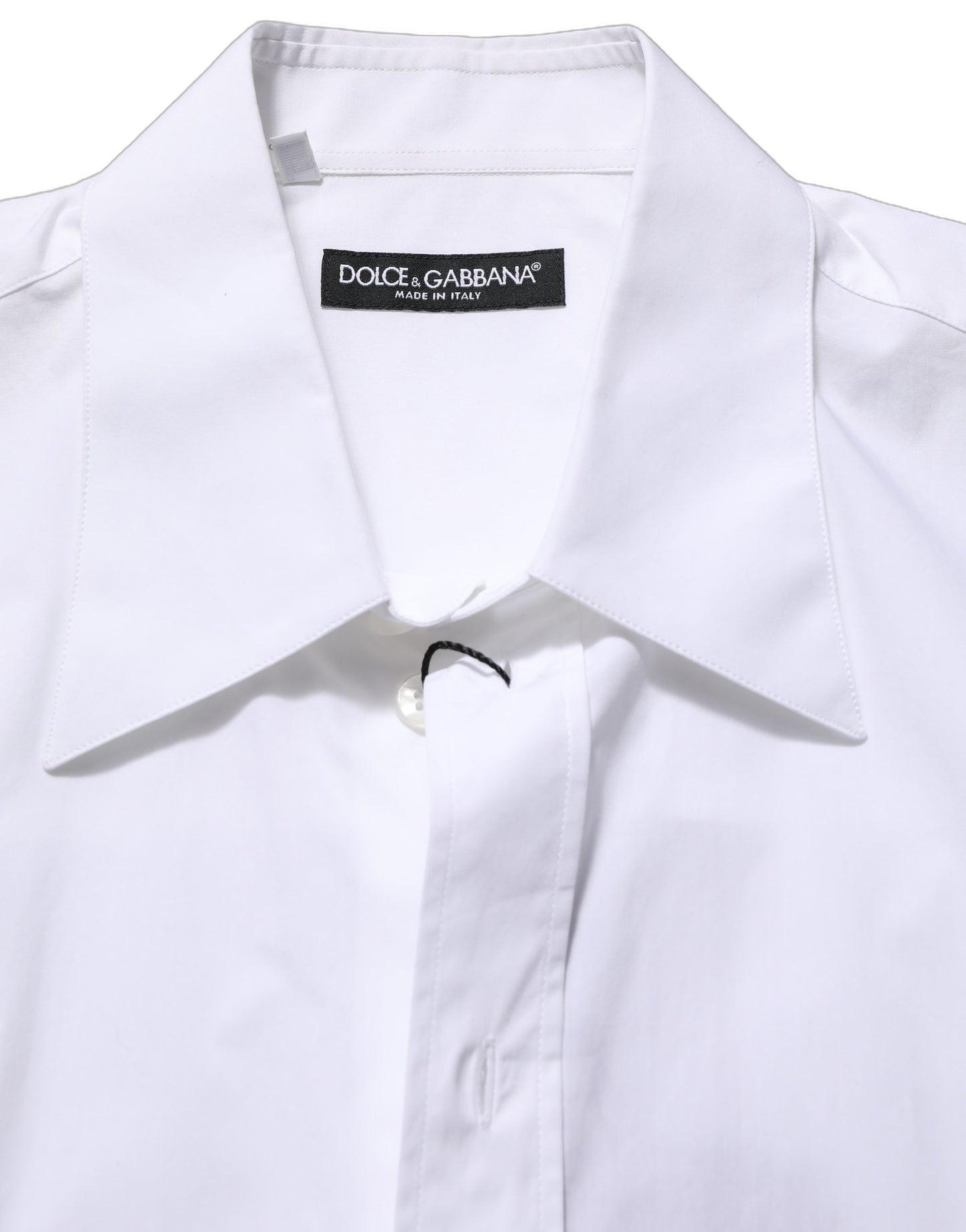 Dolce & Gabbana White Cotton Sleeveless Formal Dress Shirt