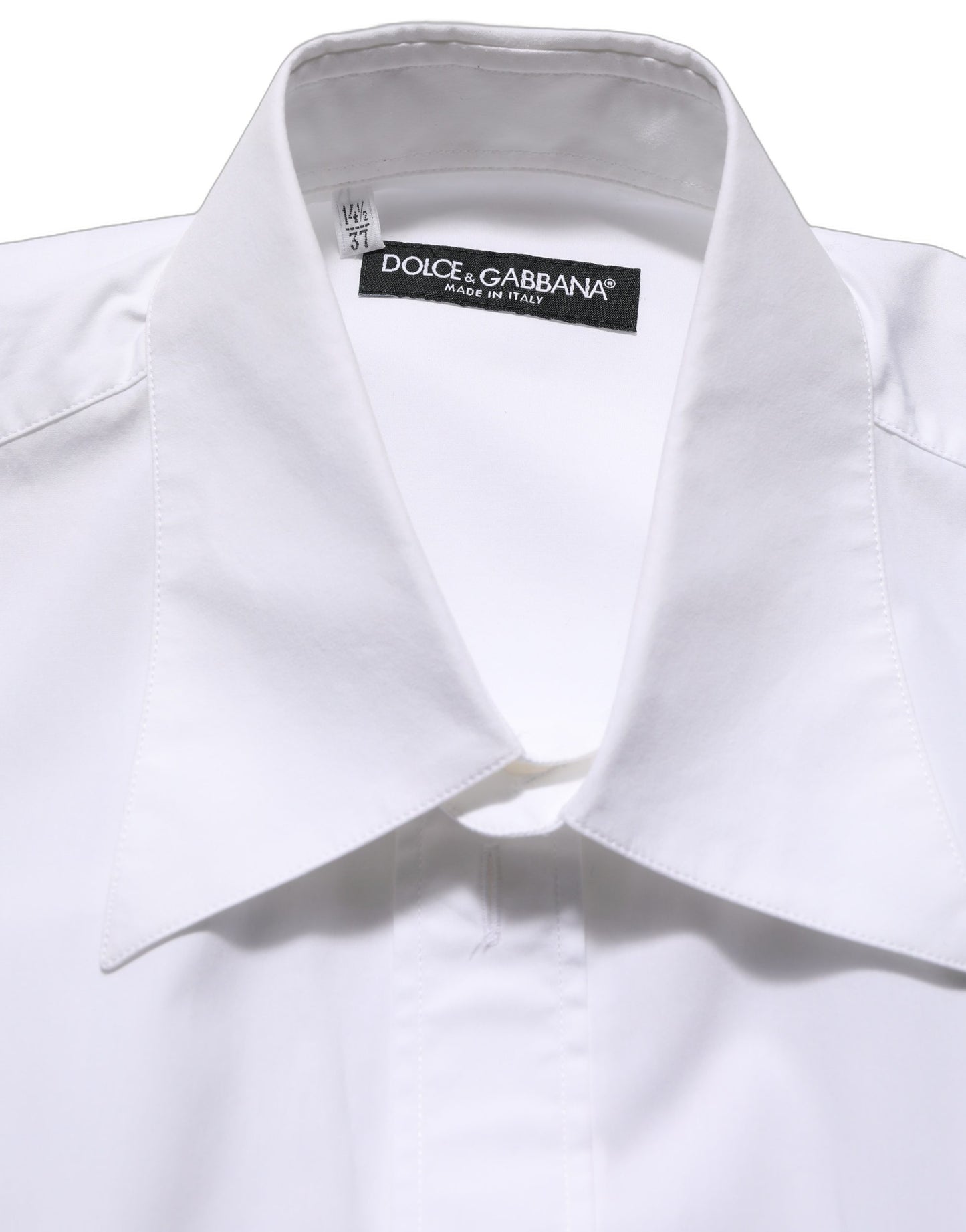 Dolce & Gabbana White Cotton Sleeveless Formal Dress Shirt
