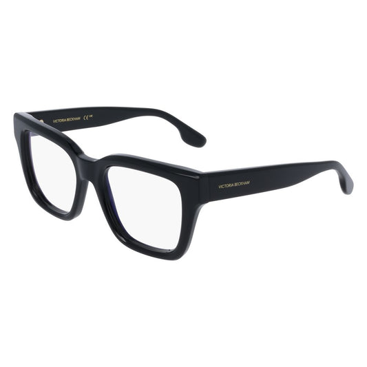 Eyeglasses Frames by Victoria Beckham for women in plastic and black showcases a refined silhouette, detailed with a black coloured frame finish and a sophisticated full-frame frame design.