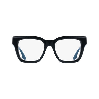 Eyeglasses Frames by Victoria Beckham for women in plastic black features an refined silhouette, showcasing the refined black coloured frame and sophisticated full-frame frame design.