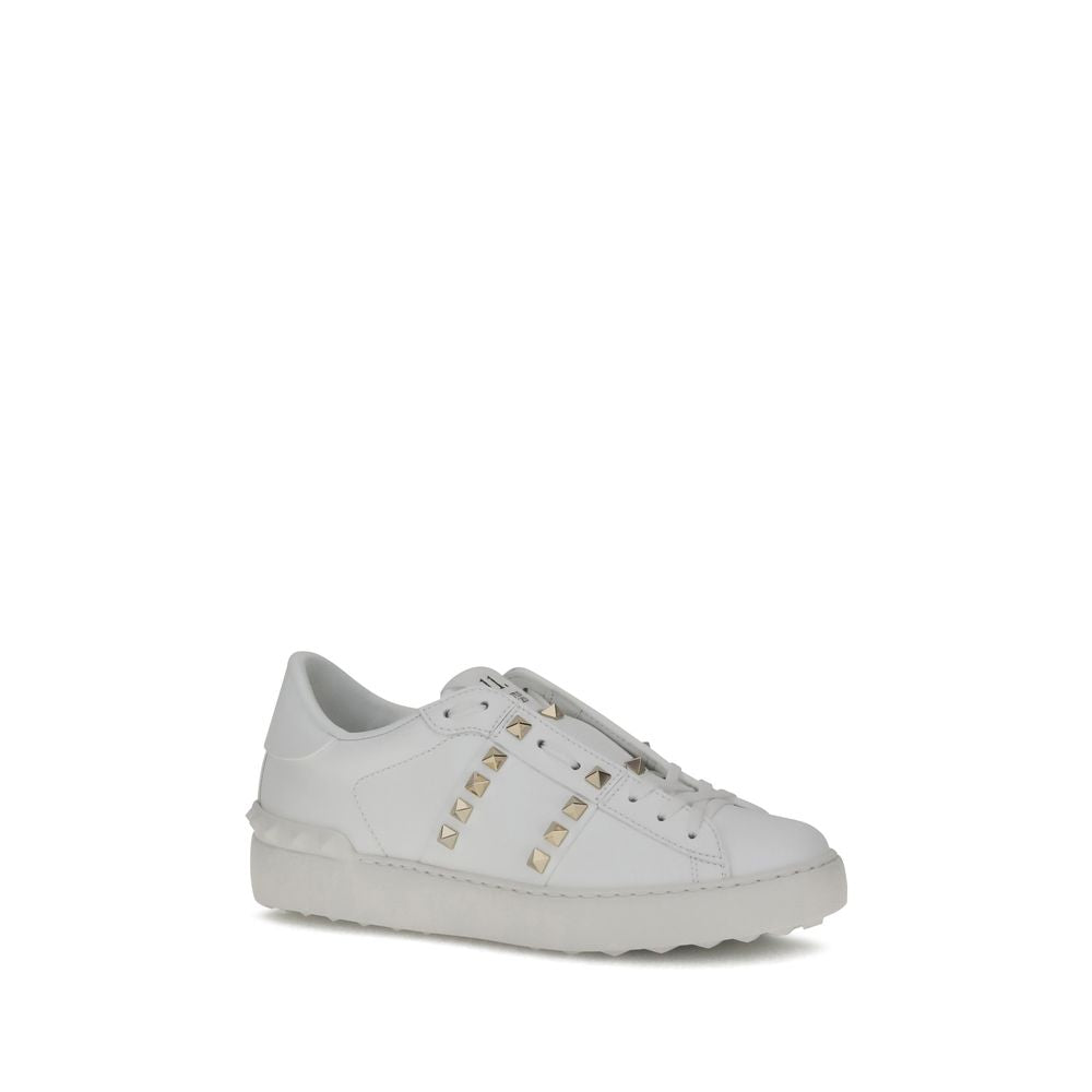 Sneakers by Valentino Garavani for women in bos taurus calfskin leather white presents a on trend silhouette from the Rockstud Women's Fashion Bos Taurus Calfskin Leather Sneakers collection, showcasing a on trend fashion style for an elevated aesthetic.