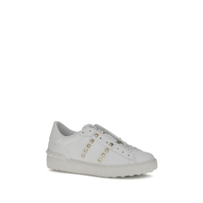 Sneakers by Valentino Garavani for women in bos taurus calfskin leather white presents a on trend silhouette from the Rockstud Women's Fashion Bos Taurus Calfskin Leather Sneakers collection, showcasing a on trend fashion style for an elevated aesthetic.